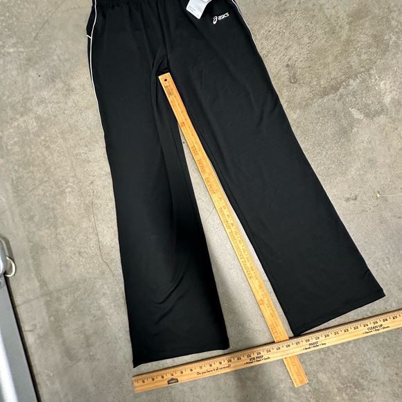 ASICS women’s large track pants black with white stripe work out yoga NWT - Picture 5 of 7